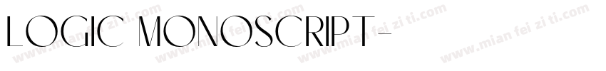 Logic Monoscript字体转换